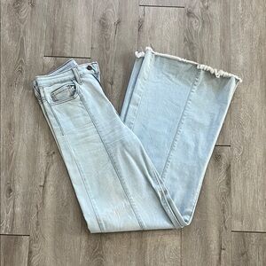 Front Seam Women Wide Leg Jeans